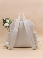 Mochila de moda Práctico diseño de cordón de gran capacidad Nicho casual y liviano hombres y mujeres pueden llevar mochila de tela lavada - details 5