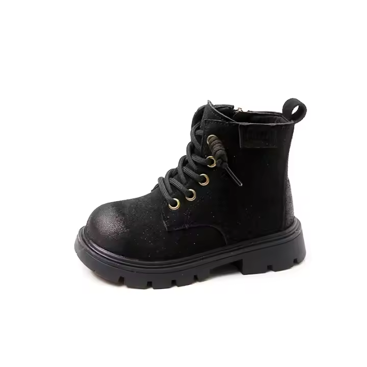 Botas Cortas de Cuero Elegante Zapatos de Moda para Niños y Niñas Suela Suave, Antideslizante, Novedad para Otoño - 1