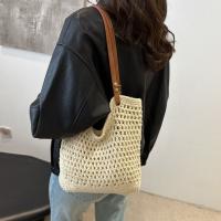 Bolso tejido de hilo de algodón ahuecado a la moda, bolso de mano, bolso de playa, bolso de playa, bolso de cubo de estilo bohemio, bolso de hombro hueco para niñas - details 11
