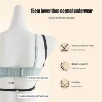 Sujetador Invisible para mujer, sujetadores con escote en U profundo, Top sin espalda para vestidos, lencería Sexy con correa transparente, ropa interior push-up sin tirantes - details 8