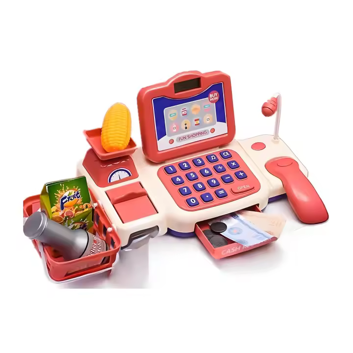 Juego de Caja Registradora de Juguete para Niños Multifunción Supermercado Puzzle - 1