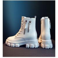 Botas de media pantorrilla para mujer con cordones y cremallera, botines deportivos de tacón grueso, estilo Chelsea, moda, otoño/invierno, nuevo estilo - details 11