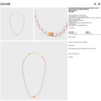 СЕLΙΝЕ Plage Collar de perlas Pulsera de latón con acabado dorado y perlas de resina Multicolor - details 1
