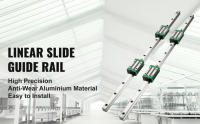 SucceBuy 3 rieles lineales de 0,78 a 66 pulgadas, incluye 4 bloques de rodamientos HSR20, rieles deslizantes de movimiento lineal para enrutadores CNC, tornos, molinos, se adapta al eje X Y Z - details 0