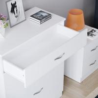 Cajónera de 5 Cajones de Metal con Tiradores y Rieles Soporte Exclusivo Antideinclinación para Cajón Muebles de Dormitorio Riano en Blanco - details 3