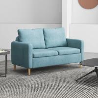 Sofá Moderno de Poliéster con 2 Bolsillos Azul Claro 200 kg de Carga Para Dormitorio Oficina - details 8