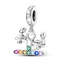 Colgante de luciérnaga que brilla en la oscuridad, cuentas de plata 925, compatible con pulseras originales, collar, regalos de Navidad, joyería para niña - details 15