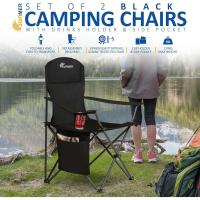Silla de Camping-BK-2Pcs-104004 Camping, Negro, Talla única - details 3