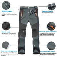 Pantalones de Vellón para Senderismo en Invierno Calentes, Impermeables, a Prueba de Viento, Suaves y Gruesos para Esquí y Camping - details 7