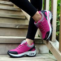 Zapatillas de deporte para mujer, zapatos de plataforma cómodos y transpirables, zapatos informales con cordones a la moda para mujer, botas cortas para exteriores - details 9