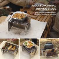 Estufa de Camping de Acero Inoxidable Plegable Portátil Cocina al Aire Libre con Placa de Parrilla - details 5