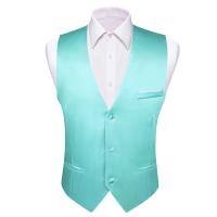Chaleco de seda para hombre, 30 colores, liso, negro, azul, verde, rojo, Pik Gold Champain, chaleco ajustado de satén morado, Tops para hombre - details 40