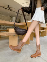 Botas de Vaquero Occidentales Retro Británicas Nuevas Botas Cortas para Mujeres Otoño 2025 - details 7