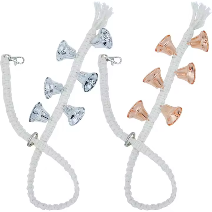Dog Bell for Door Training  Hanging Doorbells Set of 2 Adjustable Length with 6 Bells - 1