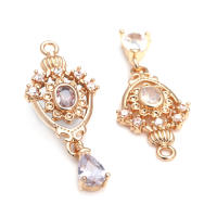 Colgante de Corona de Oro de 18K Forma de Gota de Diamante Falso Joyería DIY Relojes Gafas de Sol - details 15