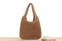 Bolso de playa de un solo hombro de la serie Grass Forest, tejido a mano, informal, de gran capacidad - details 1
