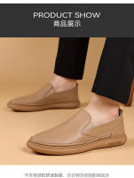 Primera capa de cuero de vaca zapatos casuales para hombres zapatos blancos transpirables para hombres zapatos - details 13