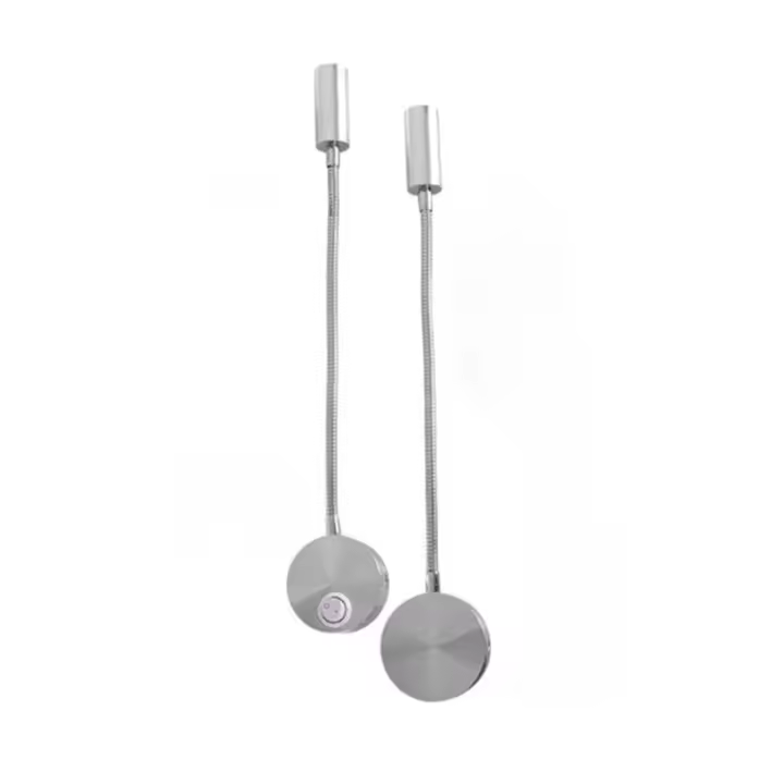 Luz Led de pared Flexible con cuello de cisne, candelabro moderno con cable, iluminación para dormitorio, luminaria de lectura, iluminación de aluminio, 3W - 1