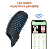 Leten 2 en 1 funda vibratoria anillo de Control de aplicación extensor de eyaculación retardante masculino vibrador juguetes sexuales para adultos - details 5