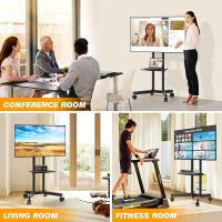 Ruedas para Televisión de 32-75 Pulgadas Altura Ajustable Móvil Soporte de Almacenamiento de TV con Bala hasta 40kg VESA 400x400mm - details 1