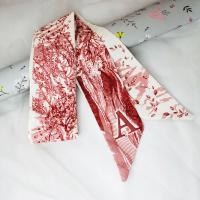 Bufanda ajustada a la moda para mujer, bolso con estampado de letras de lujo, cinta con asa, banda para el pelo, pañuelo para la cabeza para mujer, bufandas de seda de diseño para señora nueva - details 5