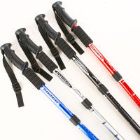Bastones de Trekking plegables de 4 secciones, palo de escalada portátil para exteriores, accesorio de senderismo, bastón de Camping - details 0