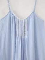 Vestido de tirantes finos de longitud media con borde floral elegante para mujer nuevo estilo - details 2