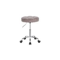Taburete de Trabajo de 1 Pieza Giratorio Taburete de Silla Giratoria Silla de Oficina con Respaldo de Altura Regulable en Blanco - details 13