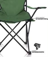 Set de 2 Sillas camping plegable portátil sillas pesca camping playa con reposabrazos y bolsa de transportesenderismo trekking - details 3