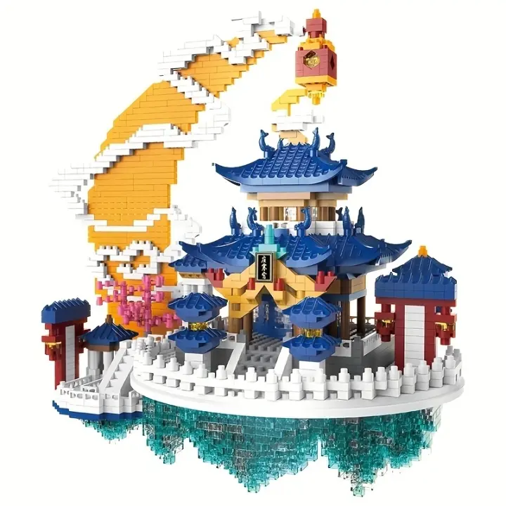 Juguetes de construcción del Palacio guanghan, juguetes creativos de montaje de pequeñas partículas del Palacio de la luna - 1