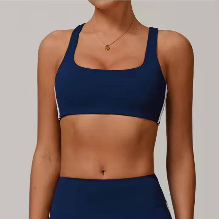 Sujetador deportivo de alto soporte con cuello en U y espalda en Y, ropa deportiva gruesa para mujer, Top deportivo - 1