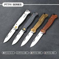 Cuchillo plegable de bolsillo PT711/PT721, acero 12C27, EDC, supervivencia, forro para acampar al aire libre, equipado con tijeras, herramienta multifunción 2024 - details 6