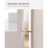 Tocador con Espejo, 2 Estantes Regulables Detrás de la Puerta y 1 Cajón, Blanco Nube - details 6
