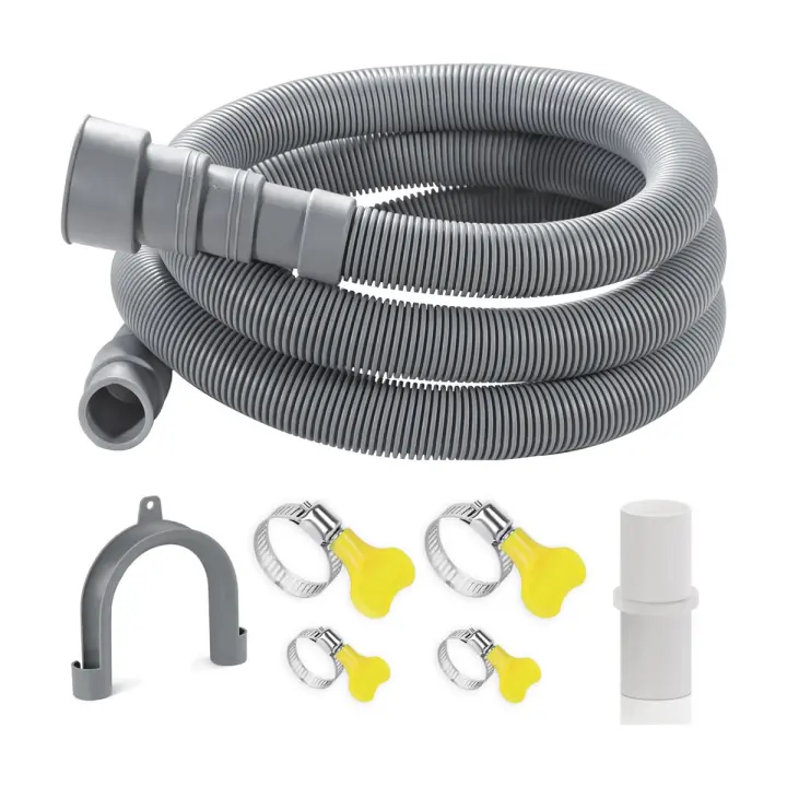 Manguera de drenaje para lavadora, manguera de drenaje flexible para lavadora de 6,5 pies, kits de extensión de manguera de drenaje universal para lavavajillas - 1