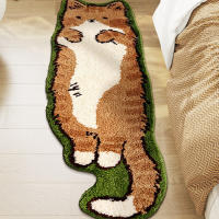 Lindo estilo insfeng gato alfombra de dormitorio de peluche en forma especial sofá de Sala de estar alfombra de niños alfombra de habitación antideslizante manta de cama - details 1