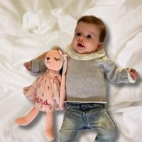 Doudou para bebes personalizado con nombre del bebe. Tacto suave, calma a tu bebe. Regalo perfecto para recién nacido - details 4