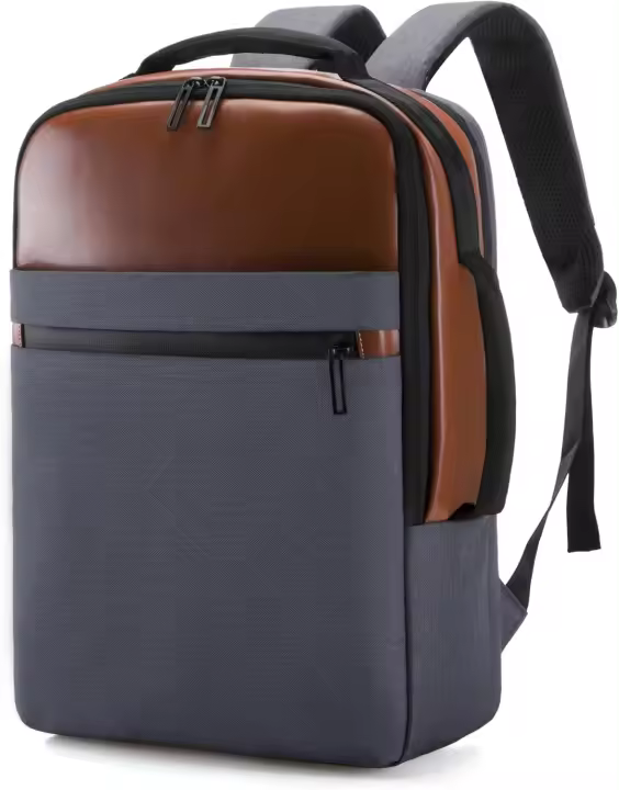 Mochila de viaje de negocios para hombre, puerto de carga USB, bolsillo separado para ordenador portátil, resistente al agua - 1