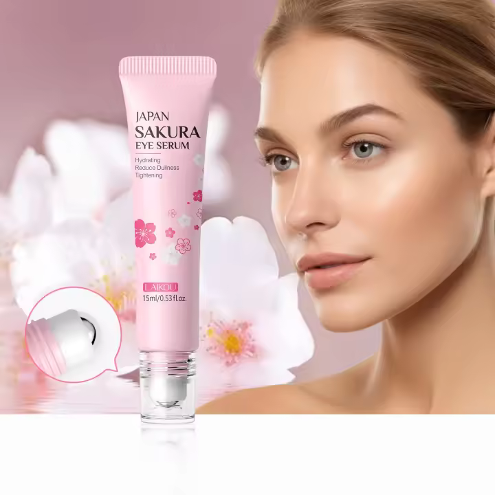 Crema de Ojos Sakura LAIKOU Mejora la Elasticidad de la Piel y Alivia las Ojeras - 1
