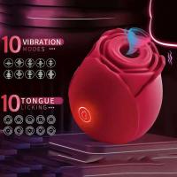 Consolador de punto G con rosa de 10 velocidades, succión de clítoris vaginal, juguete sexual para mujeres, potente vibrador de vacío, masajeador - details 0