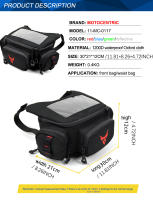 Bolsa de Manillar de Motocicleta MOTOCENTRIC Gran Capacidad, Impermeable, Multifuncional con Pantalla Táctil, Reflectante, Cubierta de Lluvia - details 8