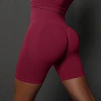 Pantalones cortos de Yoga para mujer, pantalones cortos deportivos sin costuras para gimnasio, pantalones cortos de entrenamiento de cintura alta con realce, pantalones cortos deportivos para Fitness, pantalones cortos de ciclismo - details 3