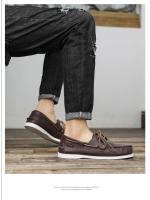 Zapatos náuticos de gran tamaño para hombre, zapatos de conducción de estilo coreano a la moda, zapatos casuales de cuero para hombre - details 9