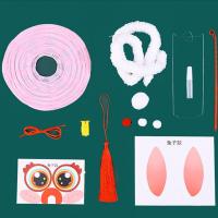 Linterna portátil china de dibujos animados, lámpara de papel de mano de conejo tradicional, bendición, linterna LED hecha a mano, juguetes para guardería - details 8
