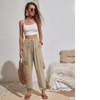 Pantalones blancos Mujer Transpirables, Adecuados para uso diario en - details 4