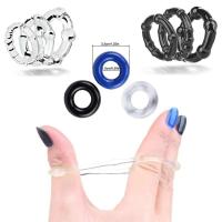 Leten 3 unids/set cuenta masculina retrasar la eyaculación anillo de erección de silicona duradero juguetes sexuales para hombres adultos juego 18+ - details 14