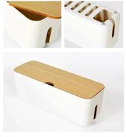 Caja de Almacenamiento de Cables de Madera Organizador de Enchufes Cargadores a Prueba de Polvo - details 8