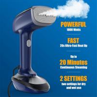 Potente vaporizador de tela de mano-1800W con placa de calentamiento de cerámica rápida, planchado 2 en 1 y eliminador de arrugas, enchufe estadounidense azul - details 1
