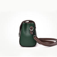 Bolso de hombro de cuero PU para mujer, bandolera de gran capacidad con solapa pura, Simple, a la moda, Color sólido - details 14