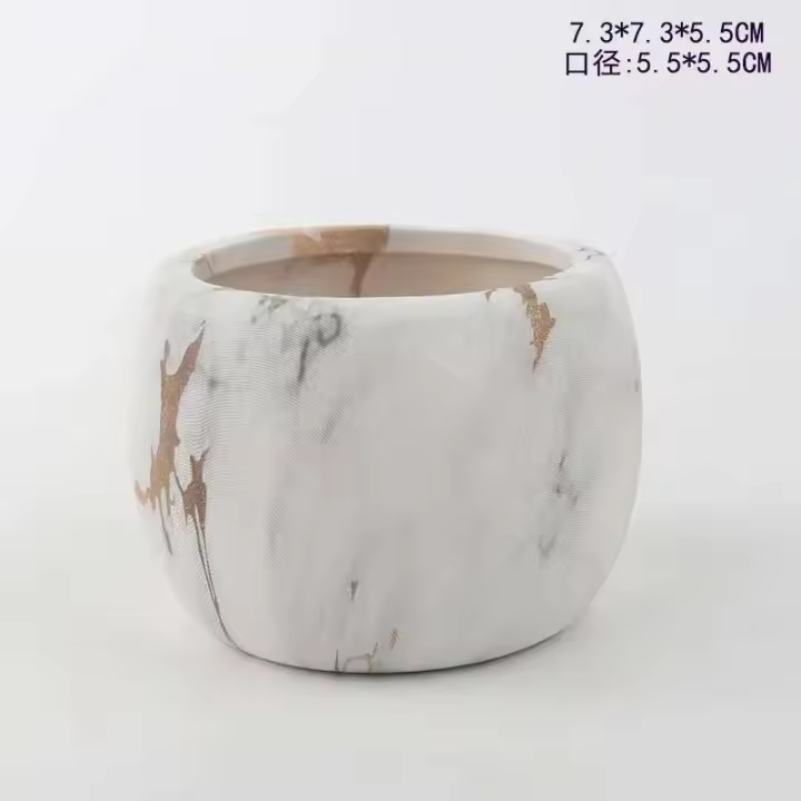 ETA de cerámica, utilizado para la transferencia de agua de flores jugosas, jarrón creativo de arte hortícola nórdico, decoración del hogar y la oficina, - 1