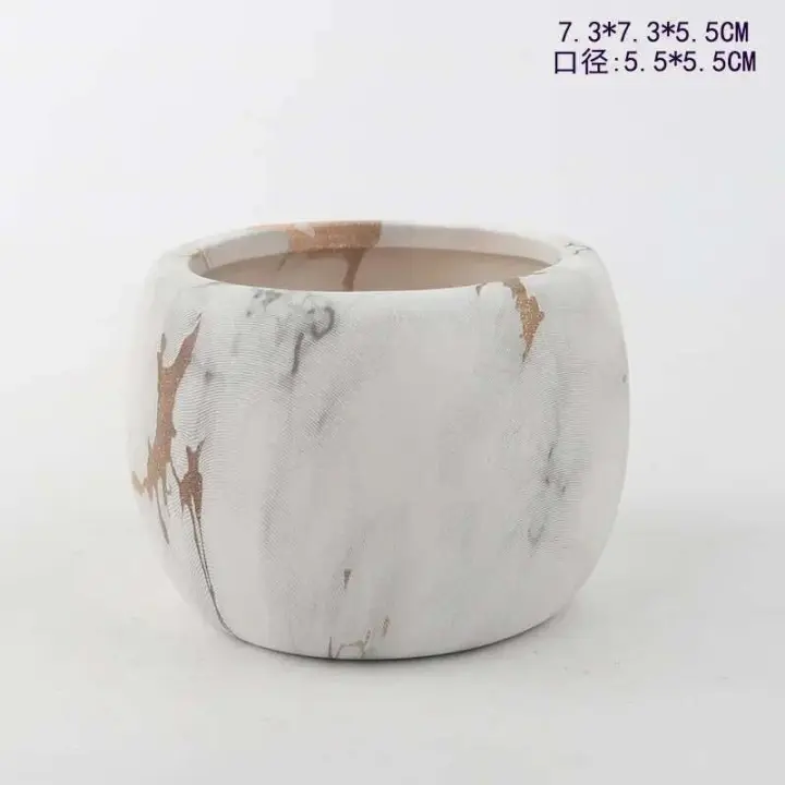 ETA de cerámica, utilizado para la transferencia de agua de flores jugosas, jarrón creativo de arte hortícola nórdico, decoración del hogar y la oficina, - 1